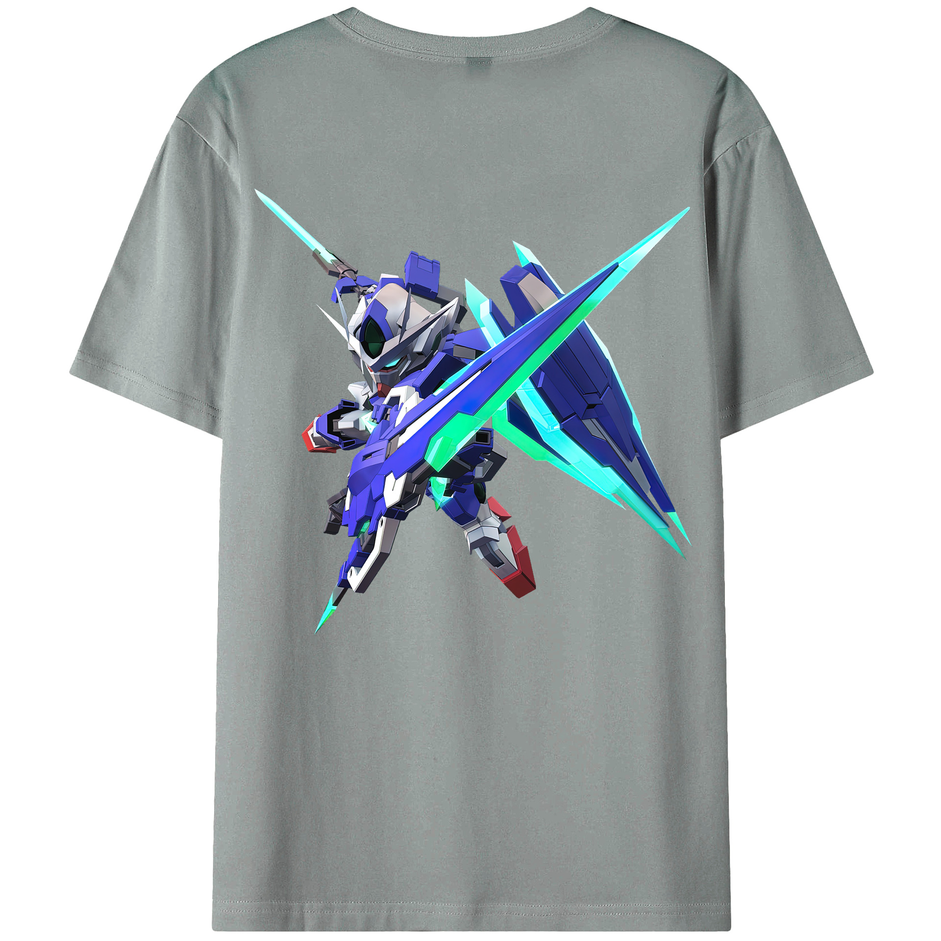 （画像用） 機動戦士ガンダム Mobile Suit Gundam 綿100％ メンズ半袖Tシャツ（バックプリント） 通気性